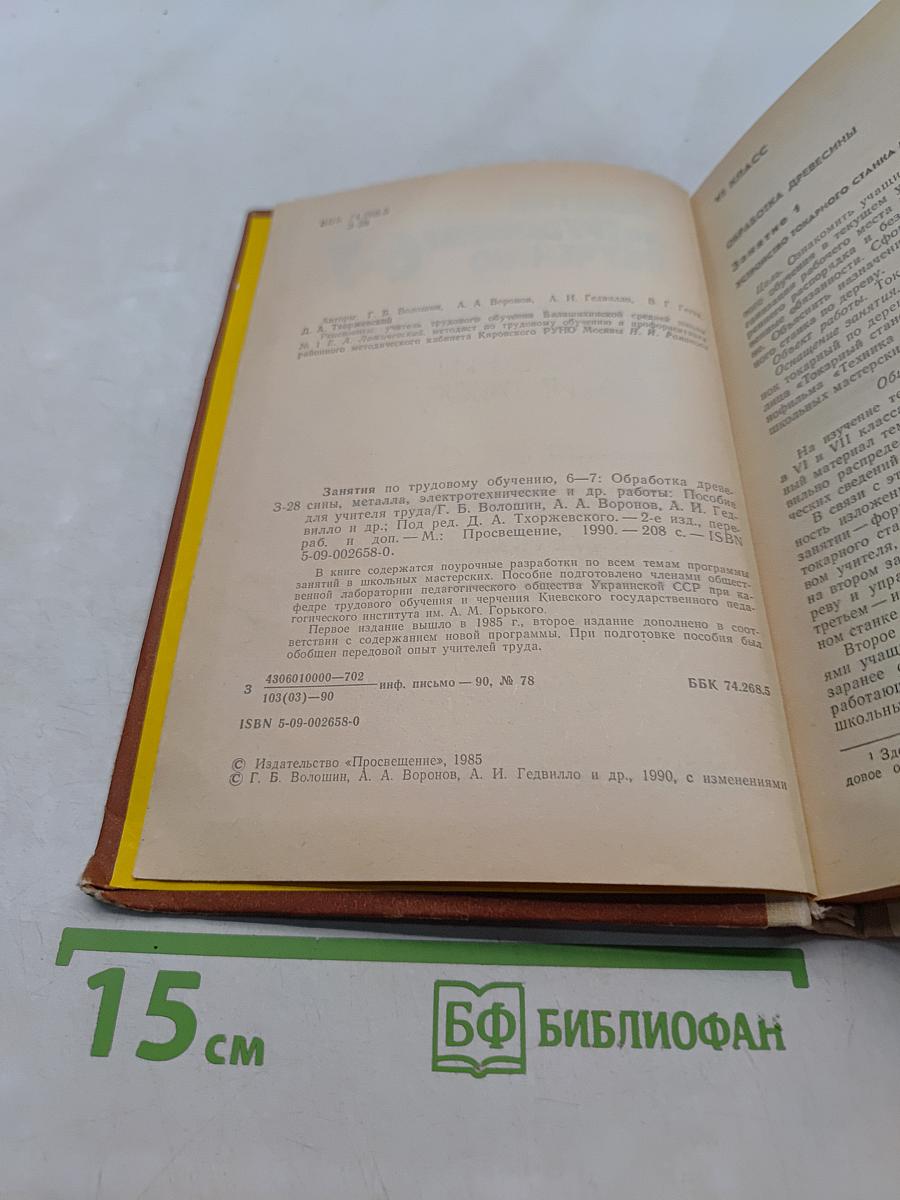 Занятия по трудовому обучению. 6-7. Обработка древесины, металла, электротехнические и другие работы