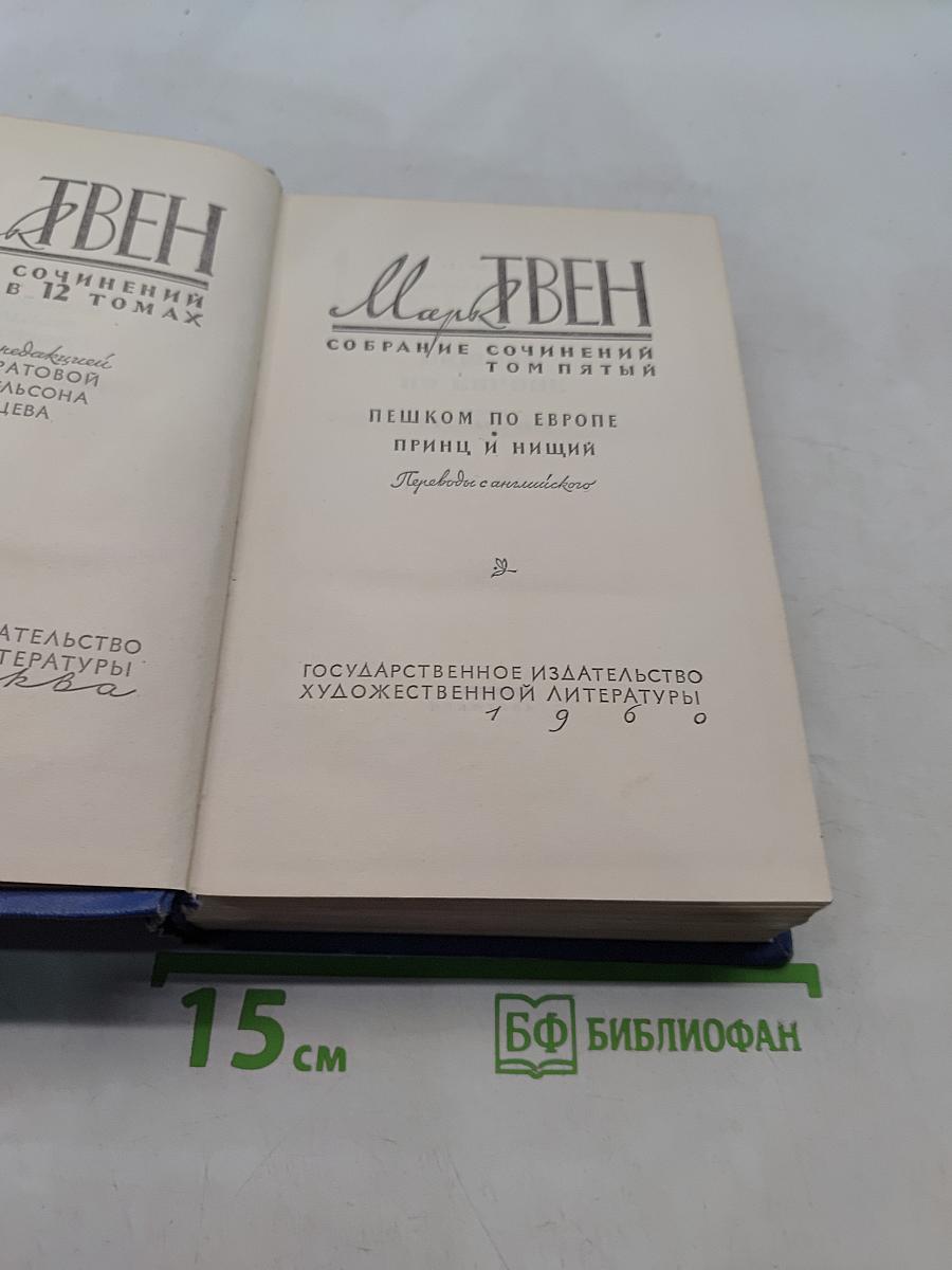 Собрание сочинений в 12 томах. Том пятый. Пешком по Европе. Принц и нищий