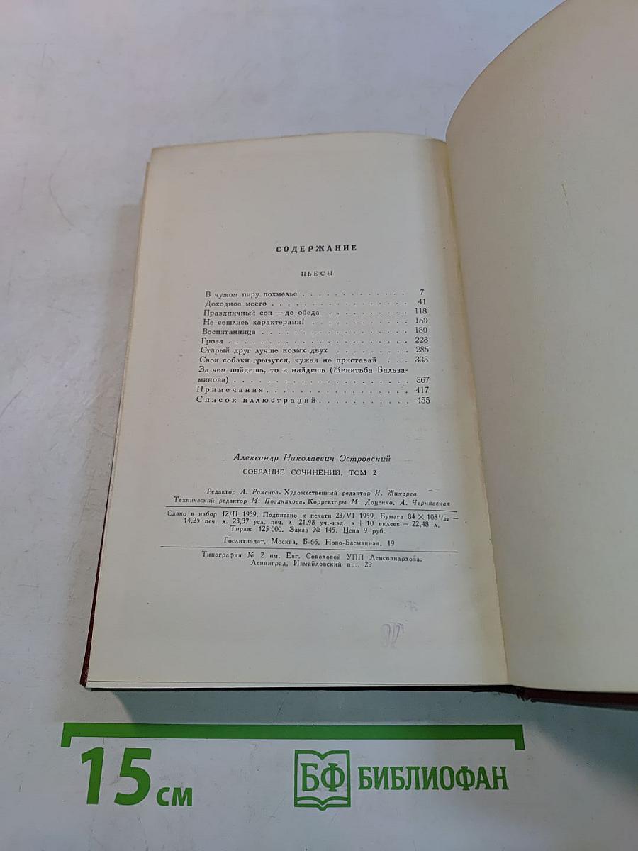 Собрание сочинений. Том второй. Пьесы 1856-1861