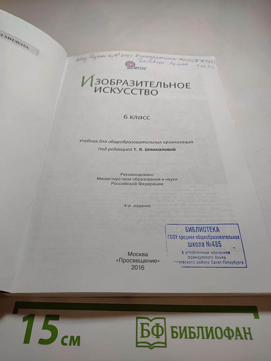 Изобразительное искусство 6 класс