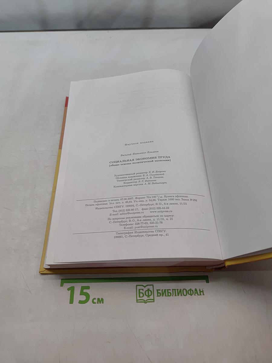 Социальная экономия труда. Общие основы политической экономии