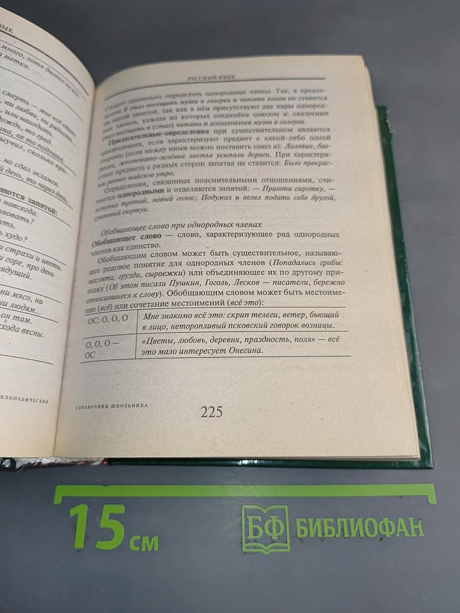 Энциклопедический справочник школьника. Гуманитарные науки. Школьная программа в таблицах