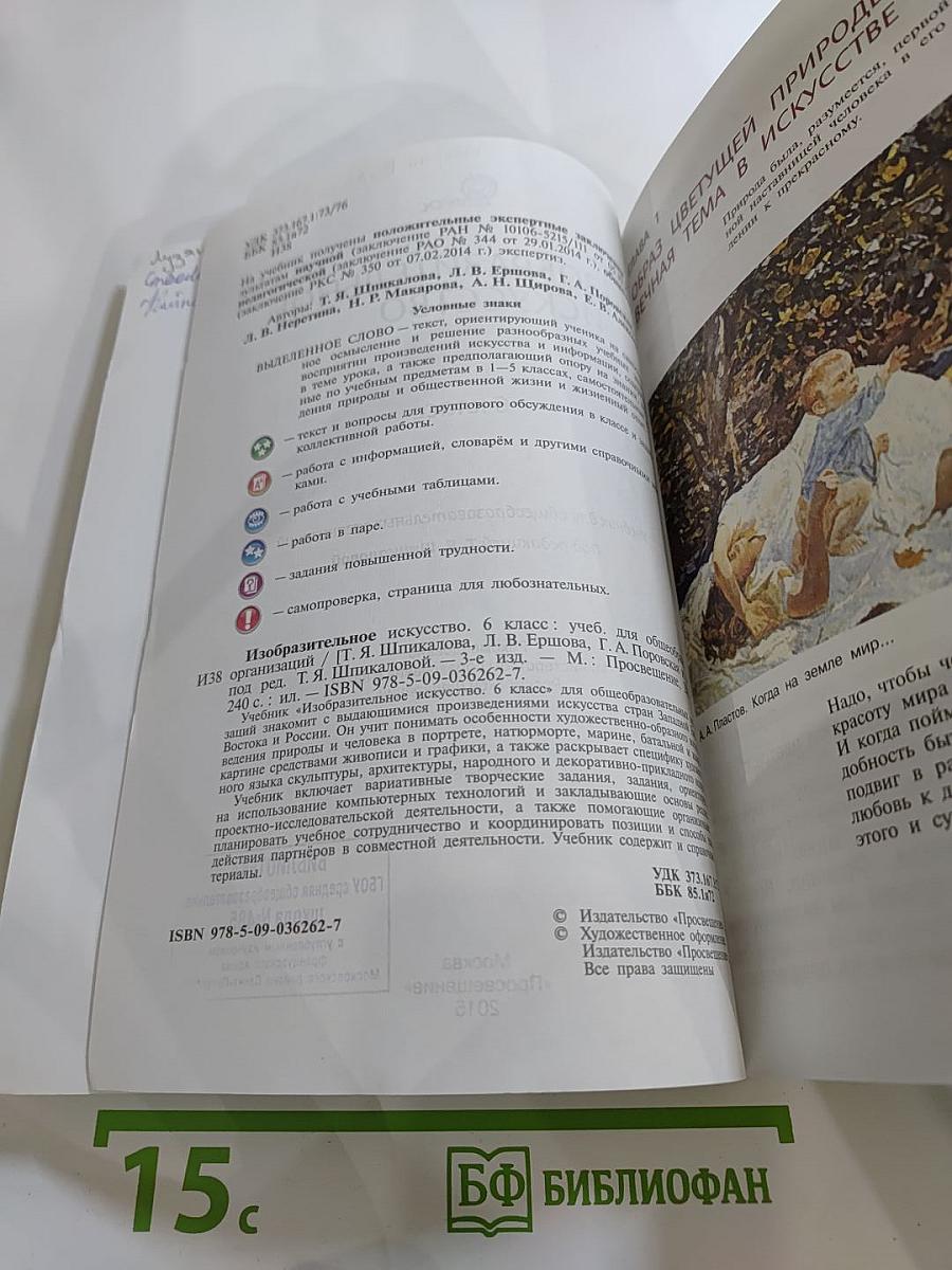 Изобразительное искусство 6 класс