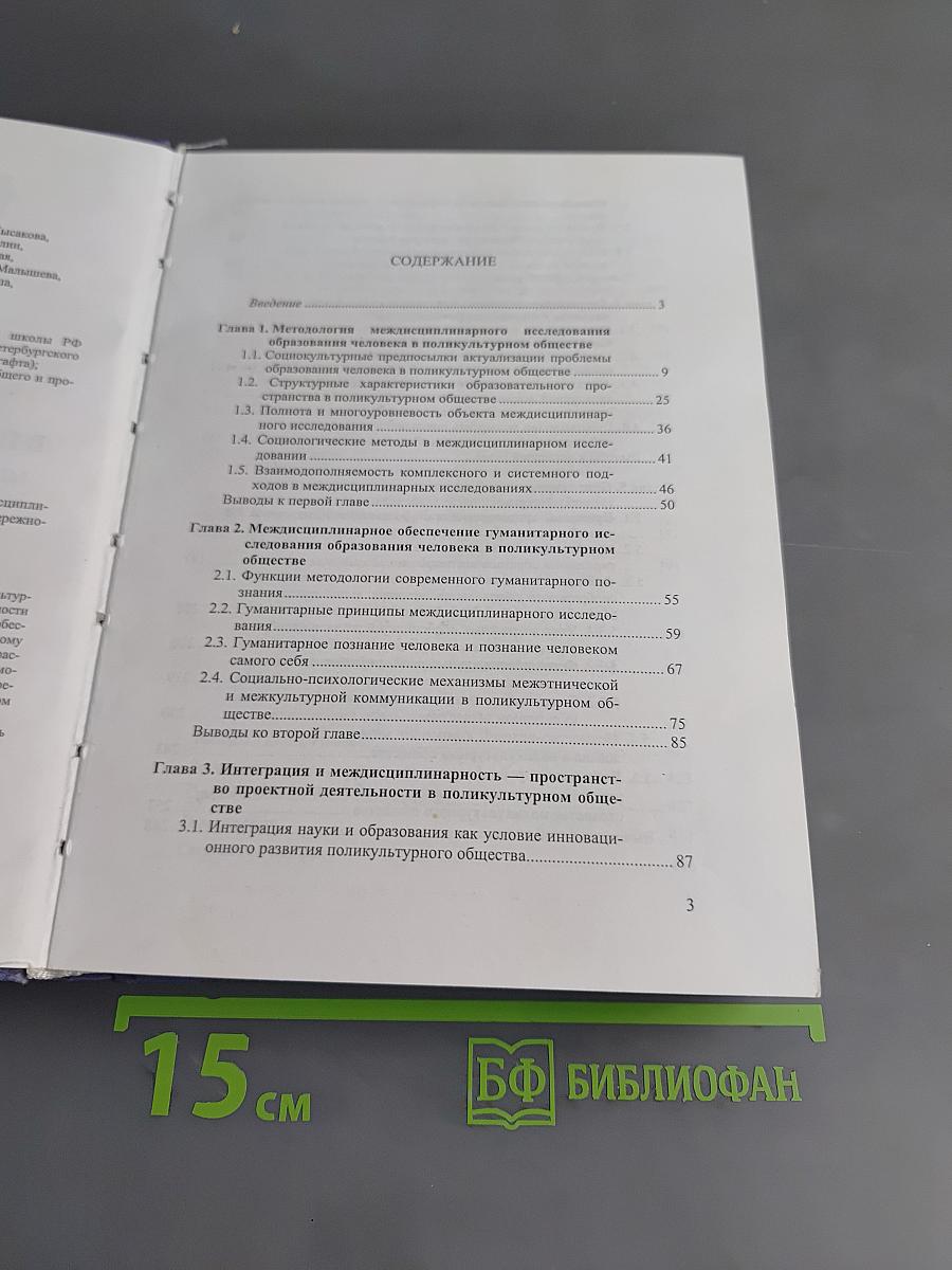 Образование человека в поликультурном обществе: междисциплинарное исследование