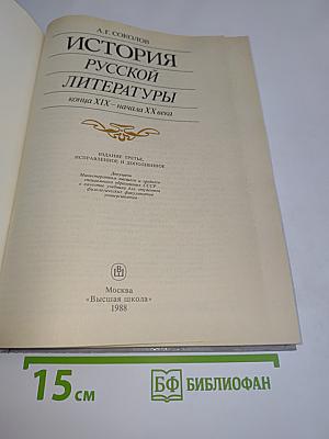 История русской литературы конца XIX – начала XX века