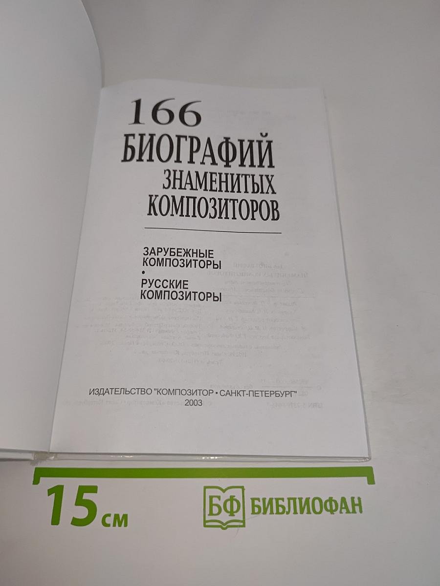 166 биографий знаменитых композиторов