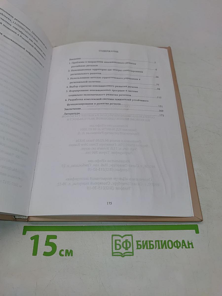 Социально-экономическое развитие регионов на основе инновационной деятельности