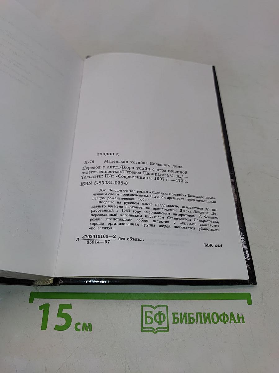 Бюро убийц с ограниченной ответственностью. Маленькая хозяйка большого дома