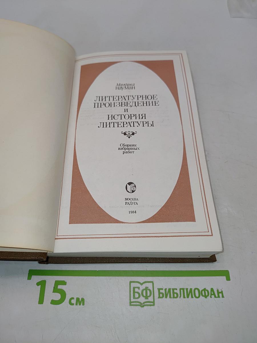 Литературное произведение и история литературы