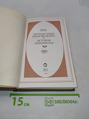 Литературное произведение и история литературы