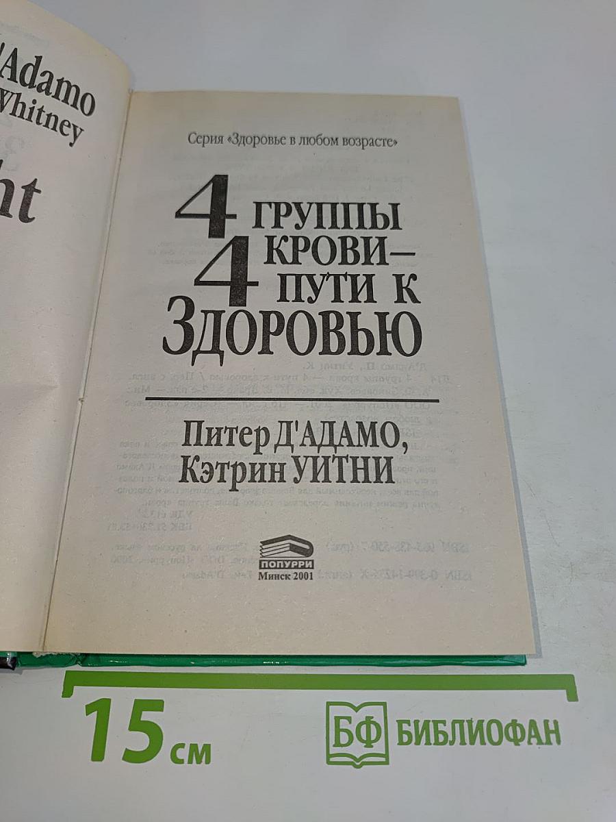 4 группы крови – 4 пути к здоровью