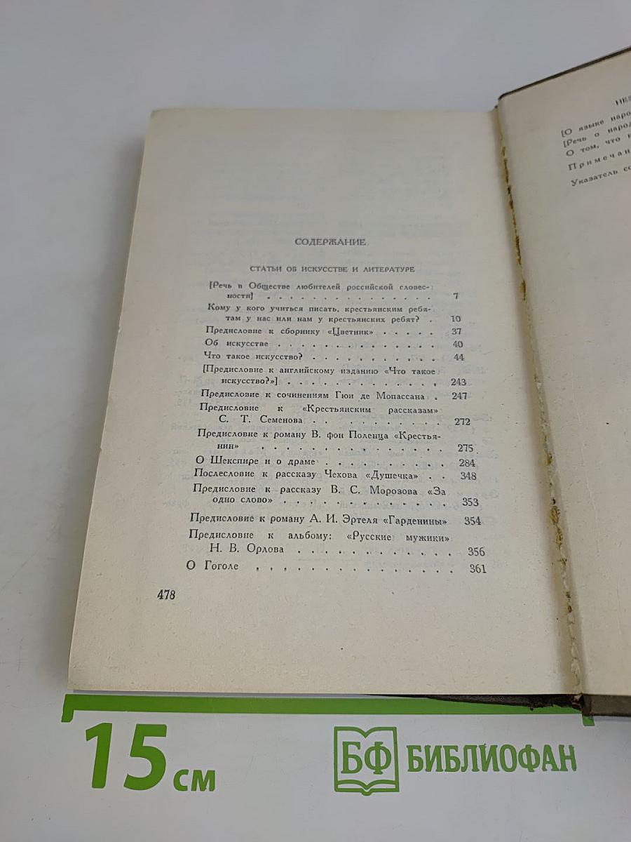 Собрание сочинений. Том пятнадцатый. Статьи об искусстве и литературе