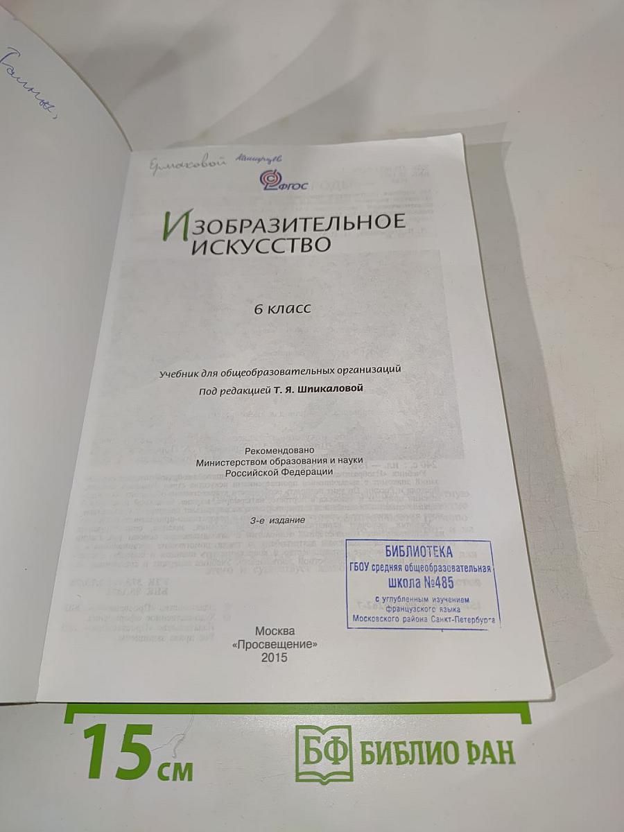 Изобразительное искусство 6 класс