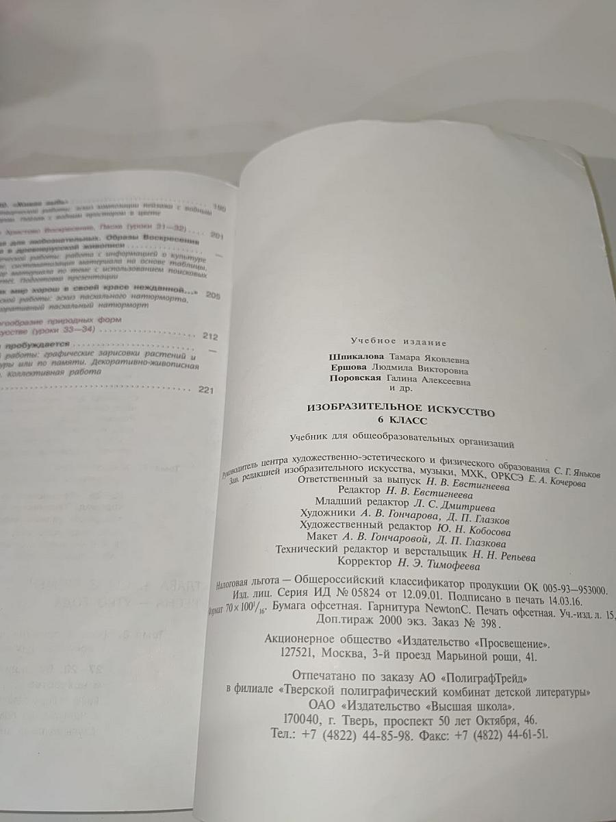 Изобразительное искусство 6 класс