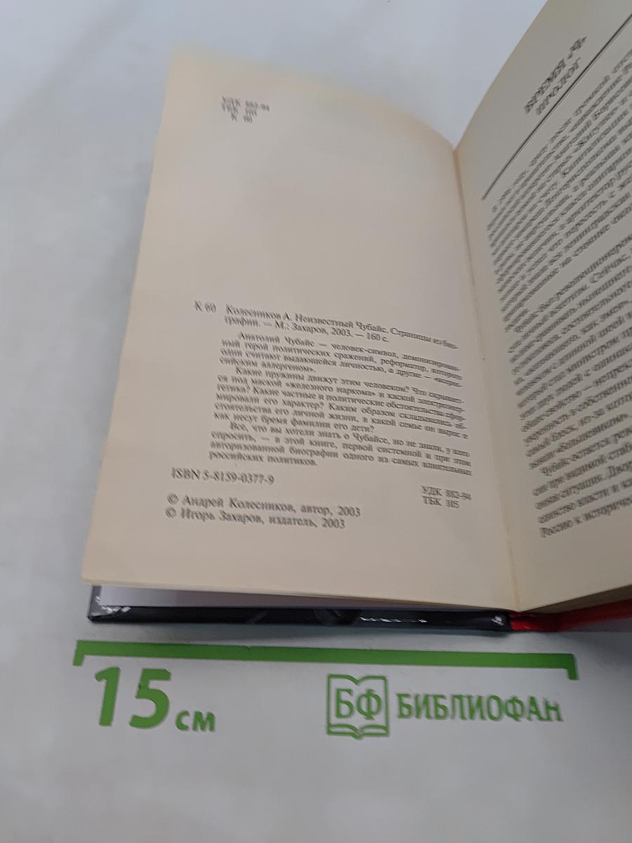 Неизвестный Чубайс. Страницы из биографии