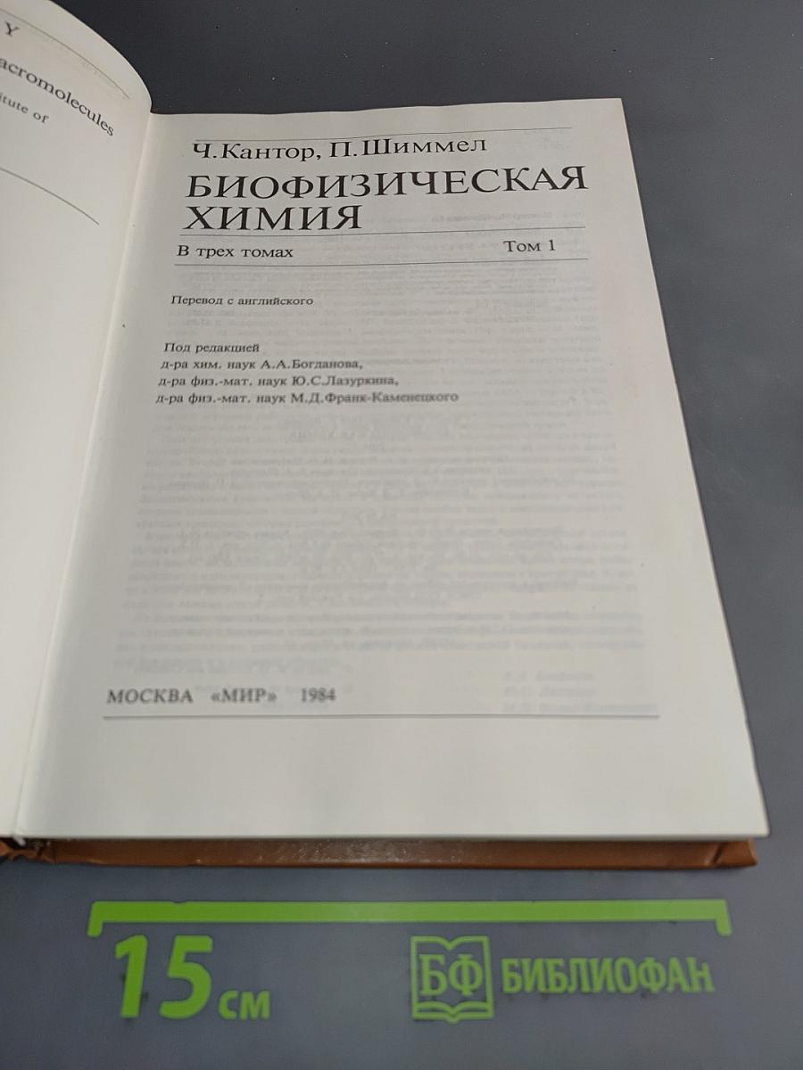 Биофизическая химия. Том 1