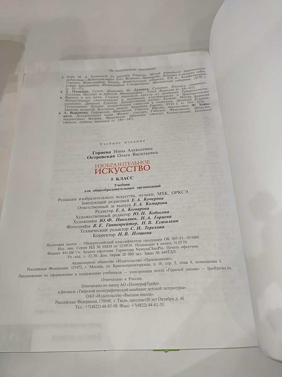 Изобразительное искусство. 5 класс
