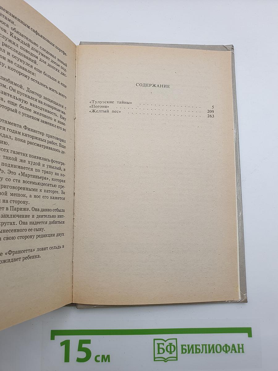 Тулузские тайны. Погоня. Желтый пес