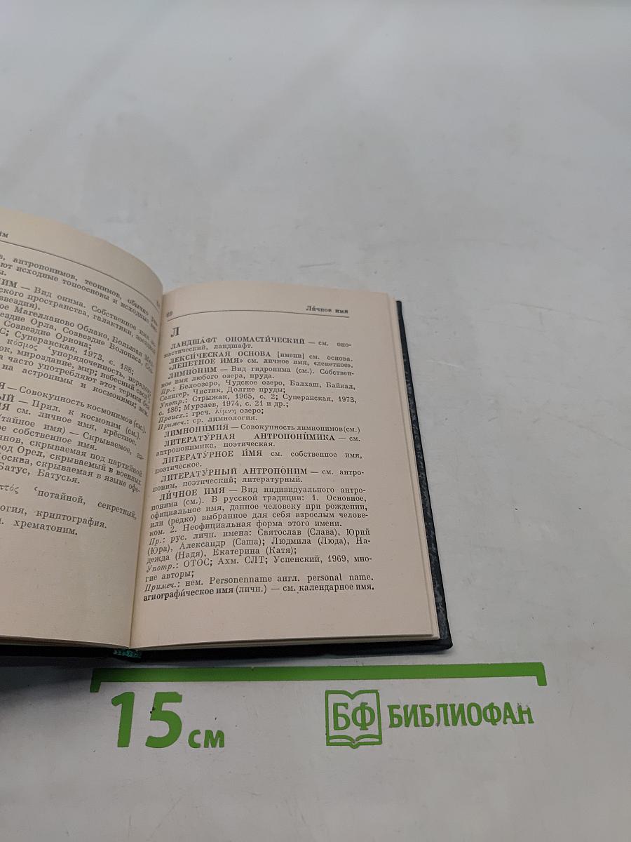 Словарь русской ономастической терминологии