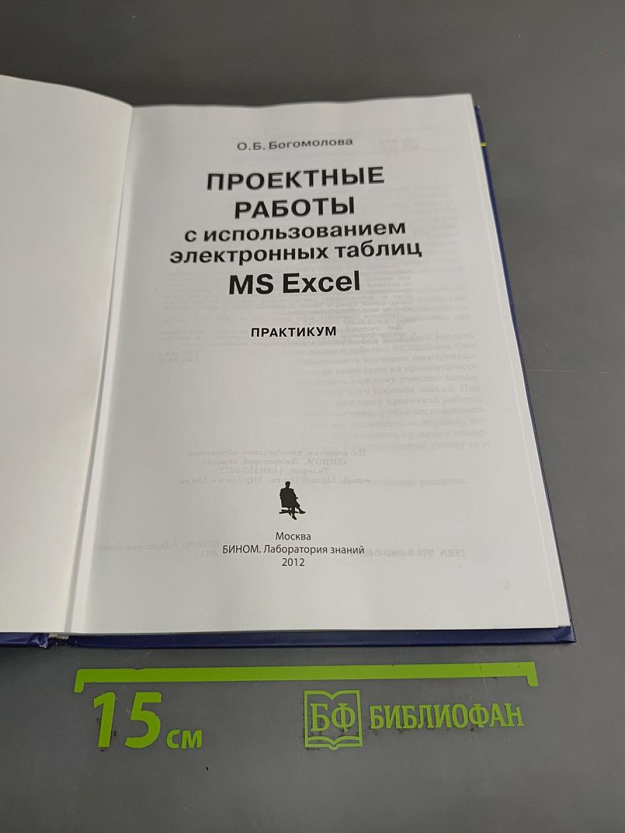Проектные работы с использованием электронных таблиц MS Excel. Практикум