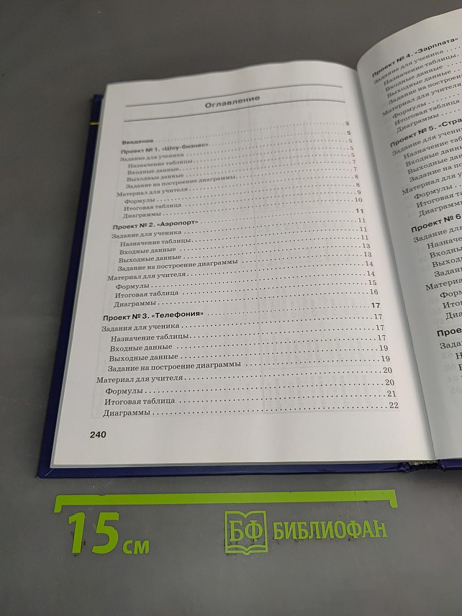 Проектные работы с использованием электронных таблиц MS Excel. Практикум
