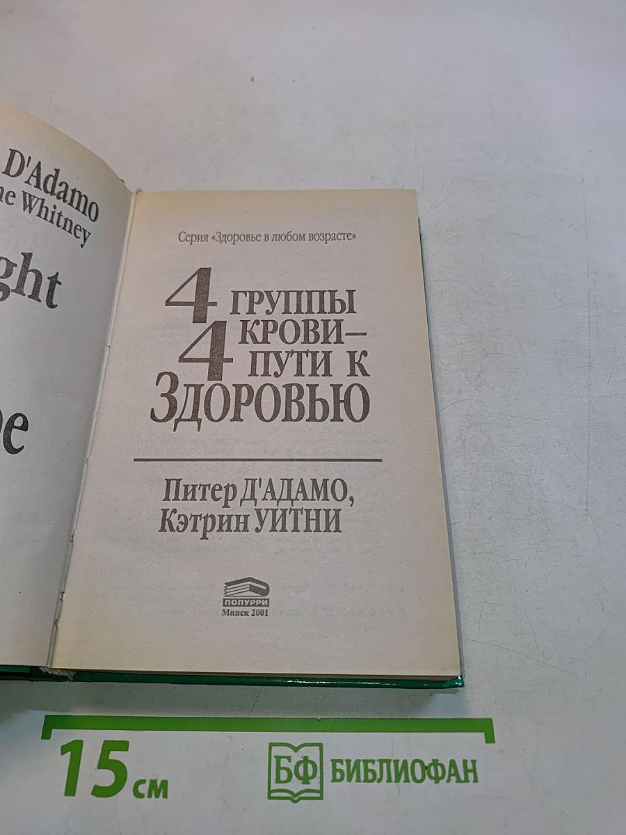 4 группы крови – 4 пути к здоровью