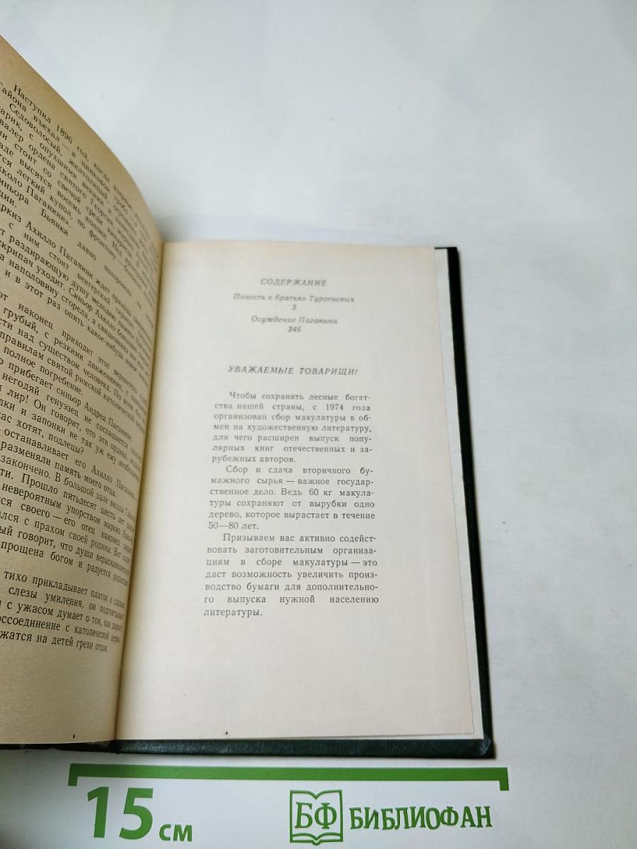 Повесть о братьях Тургеневых. Осуждение Паганини