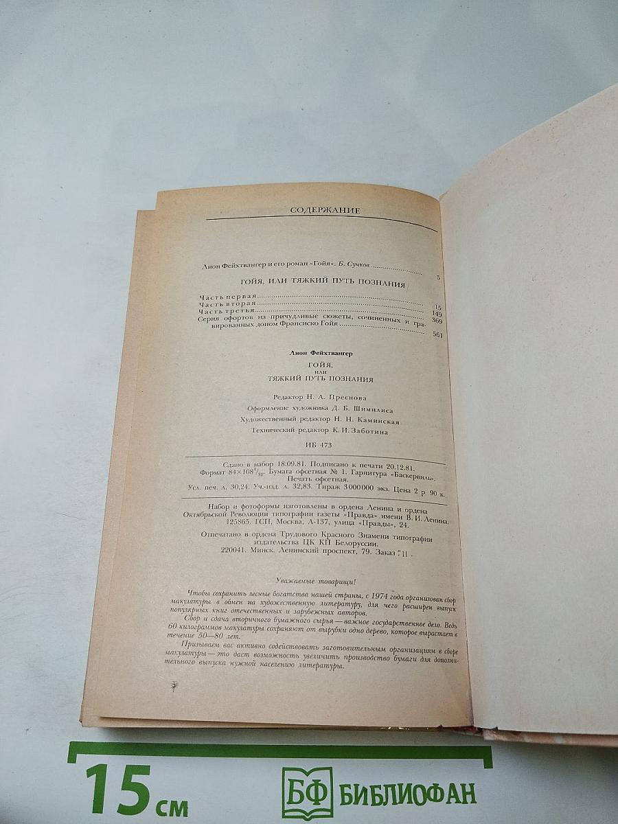 Гойя, или Тяжкий путь познания