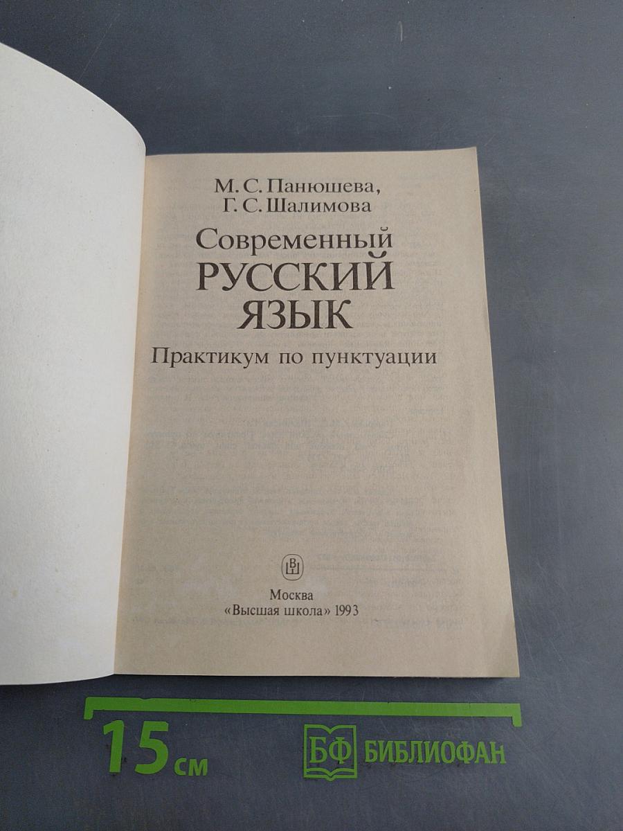Современный русский язык. Практикум по пунктуации