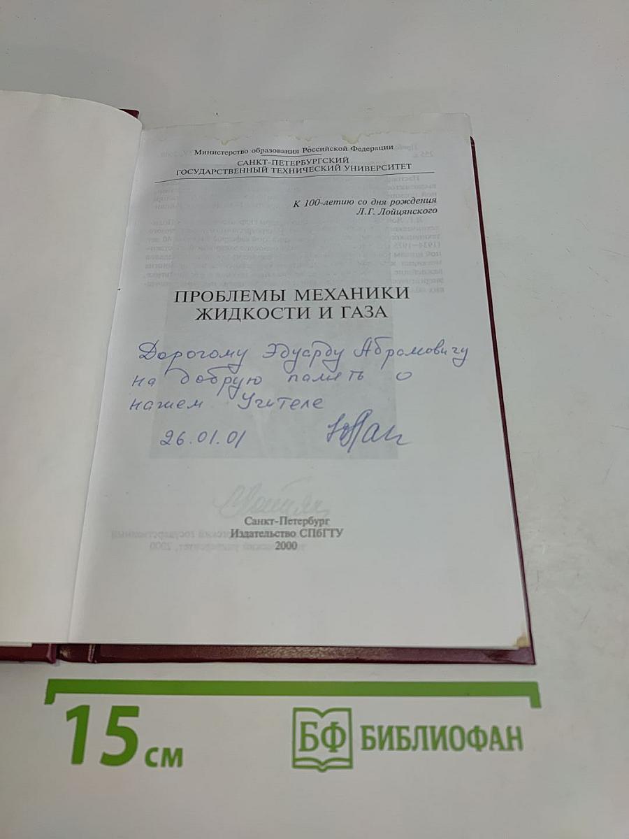 Проблемы механики жидкости и газа