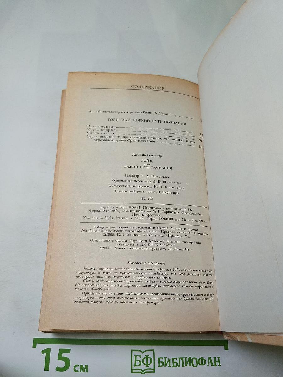 Гойя, или Тяжкий путь познания