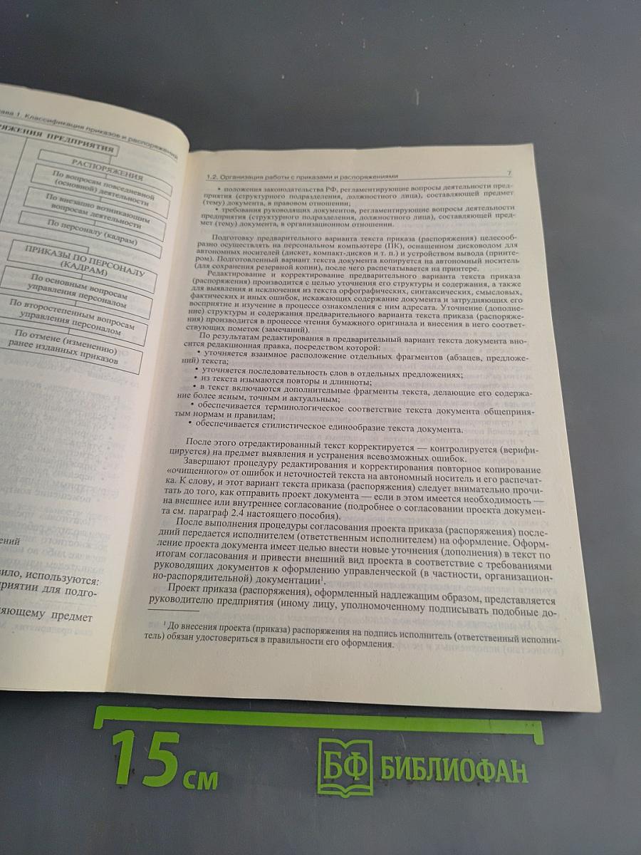 Приказы и распоряжения предприятия