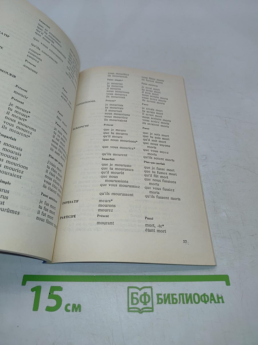 Справочник по спряжению французского глагола