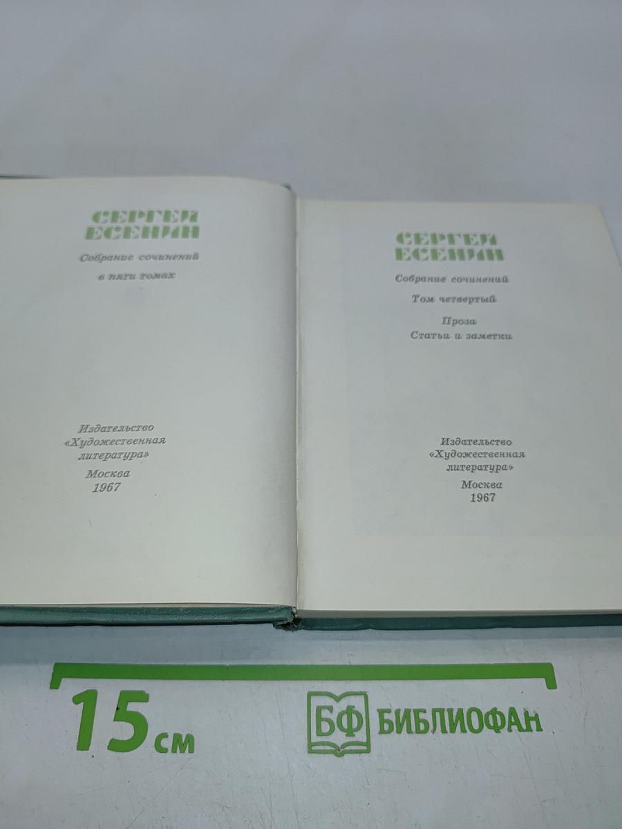 Собрание сочинений в пяти томах. Том четвертый. Проза. Статьи и заметки