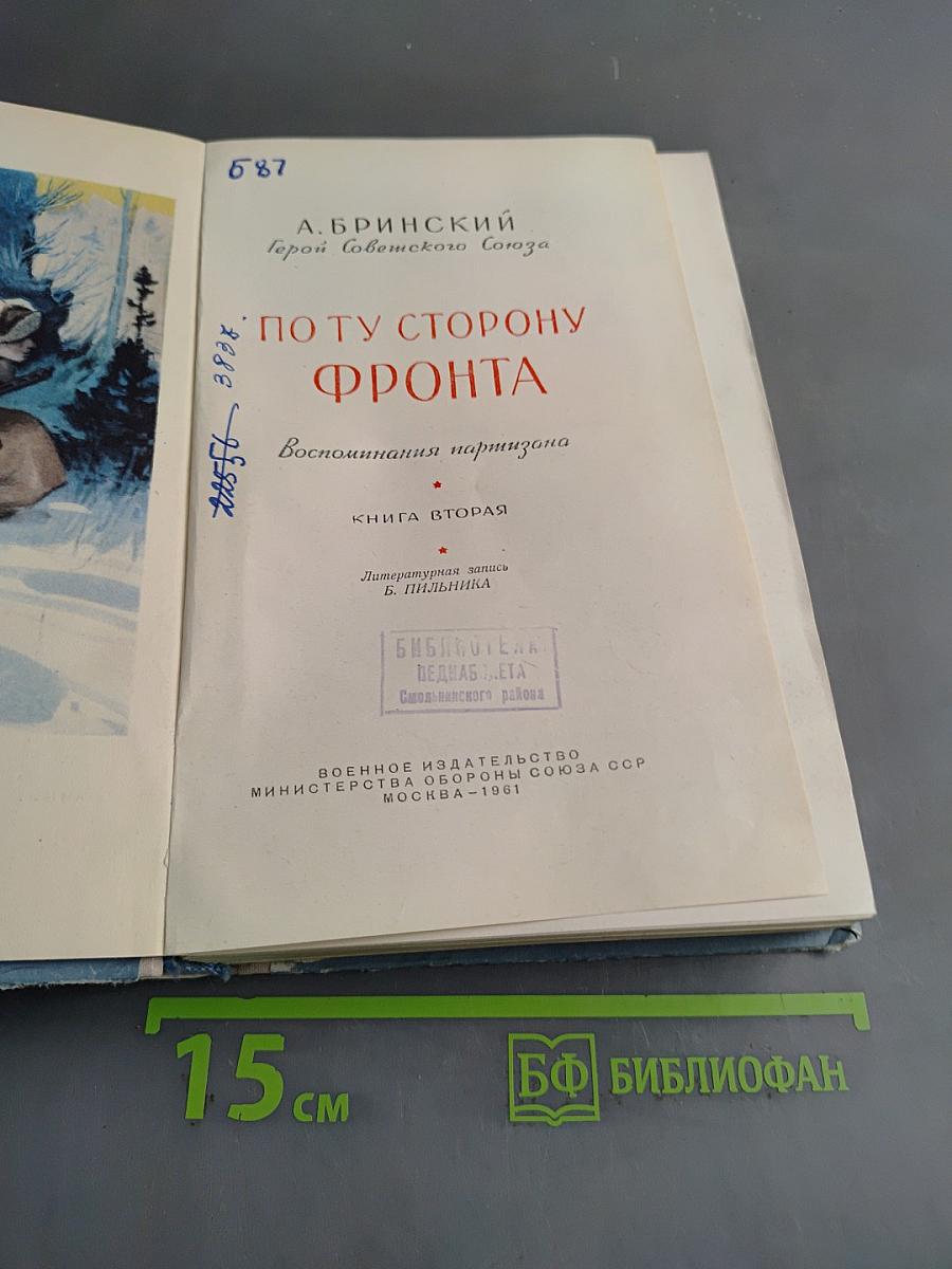 По ту сторону фронта. Книга вторая. Воспоминания партизана