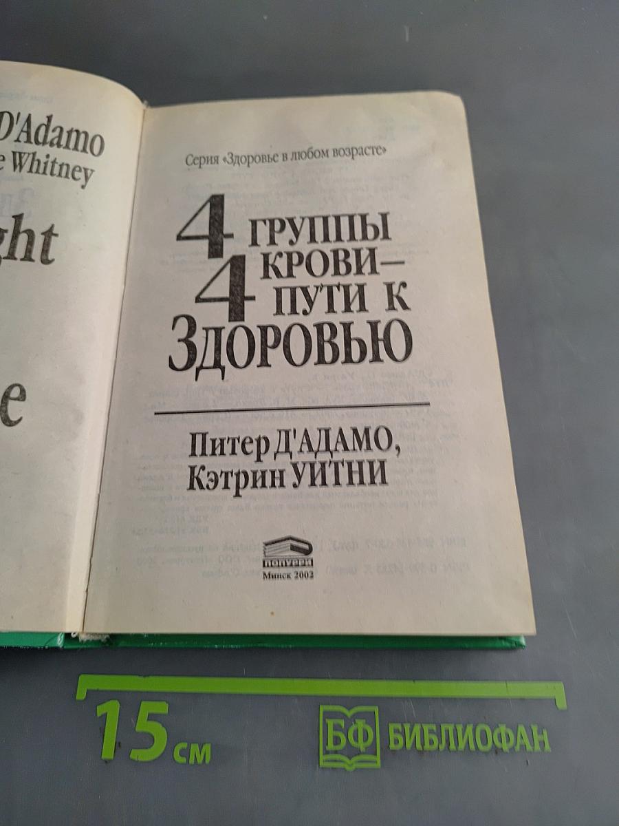 4 группы крови – 4 пути к здоровью