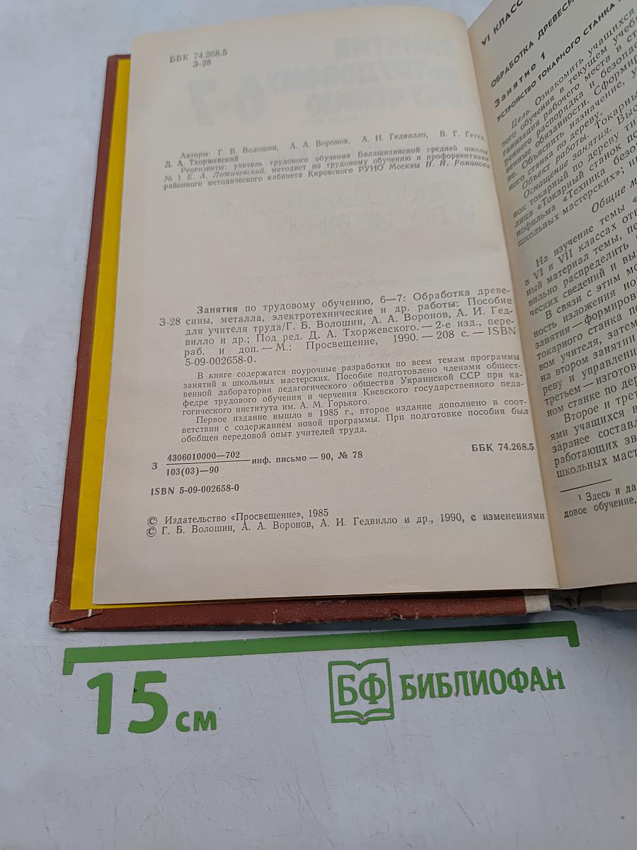 Занятия по трудовому обучению. 6-7. Обработка древесины, металла, электротехнические и другие работы