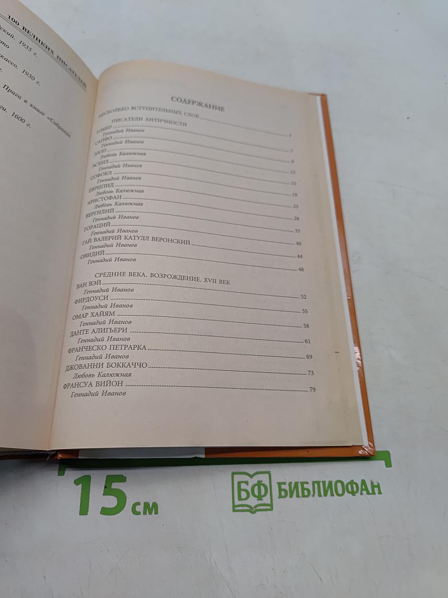 100 великих писателей