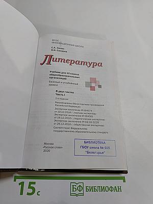 Литература. 10 класс, Часть 1