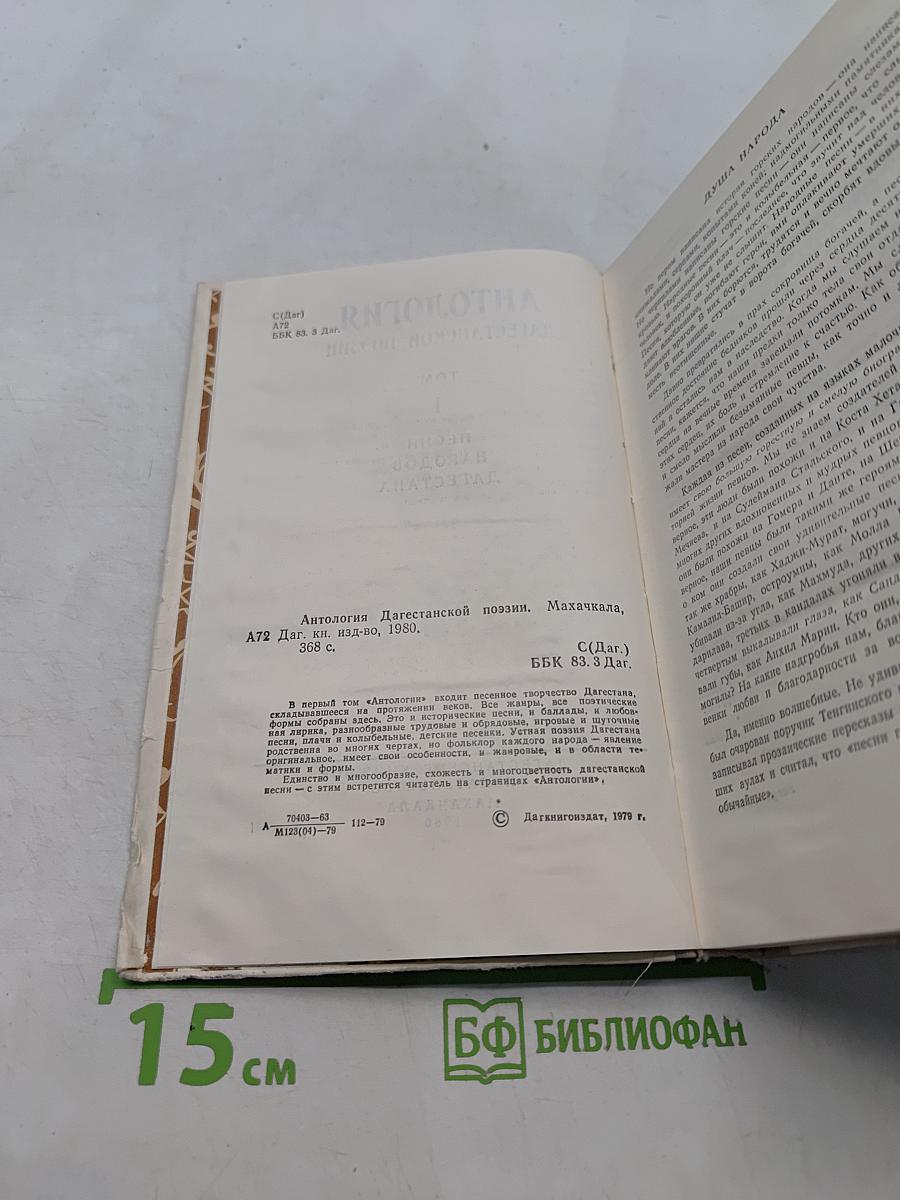 Антология дагестанской поэзии. Том 1. Песни народов Дагестана