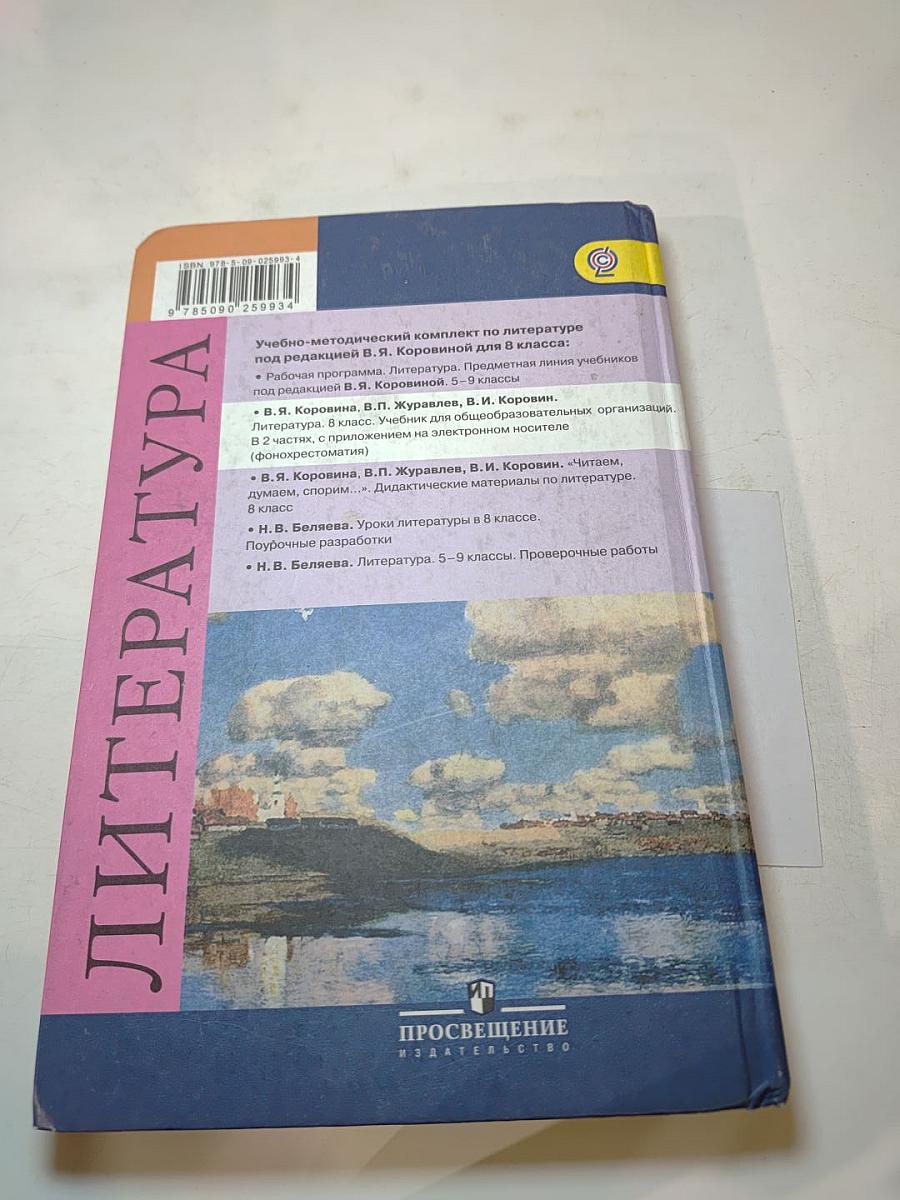 Литература. 8 класс. Часть 2