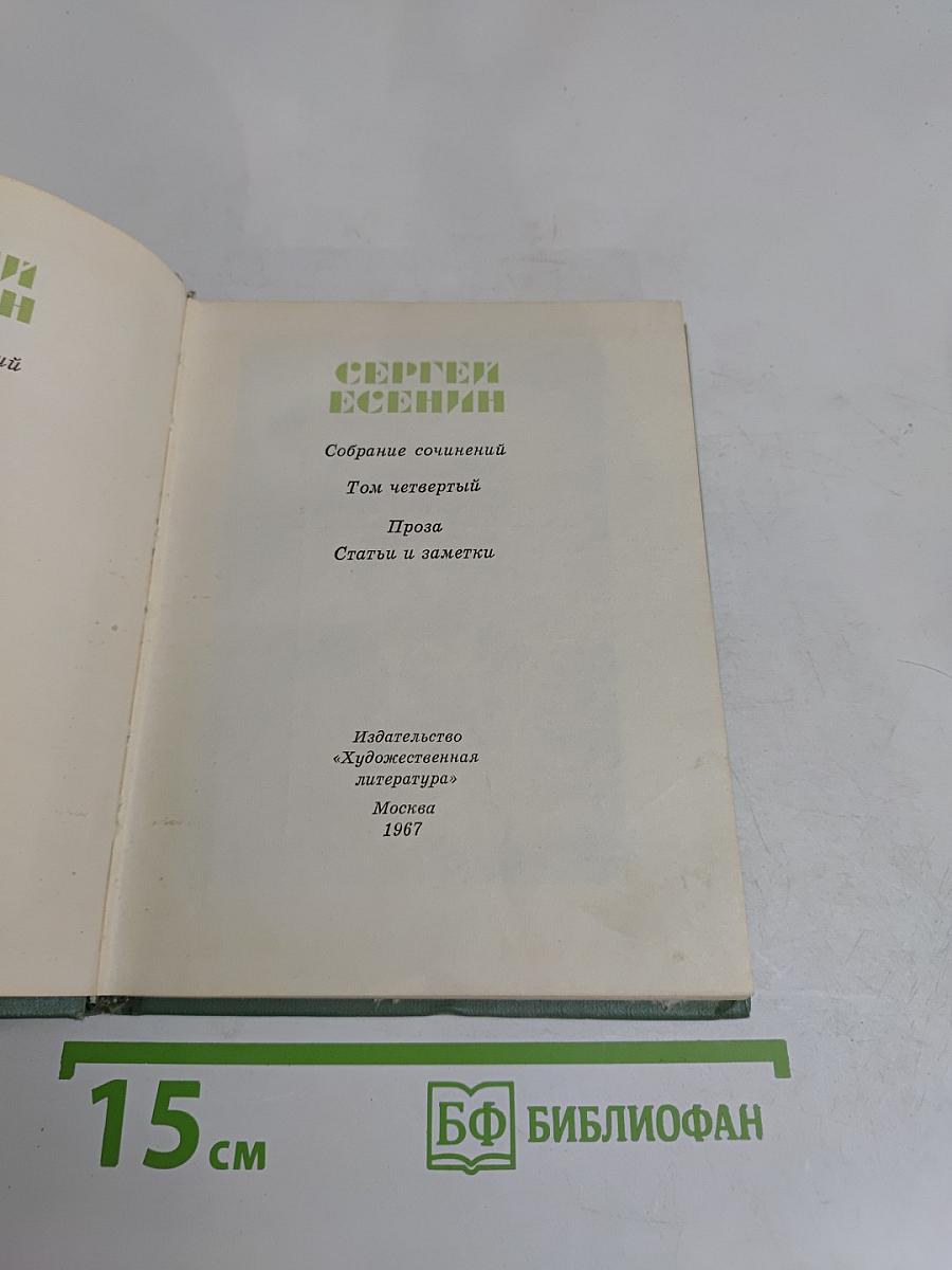Собрание сочинений. Том четвертый. Проза. Статьи и заметки