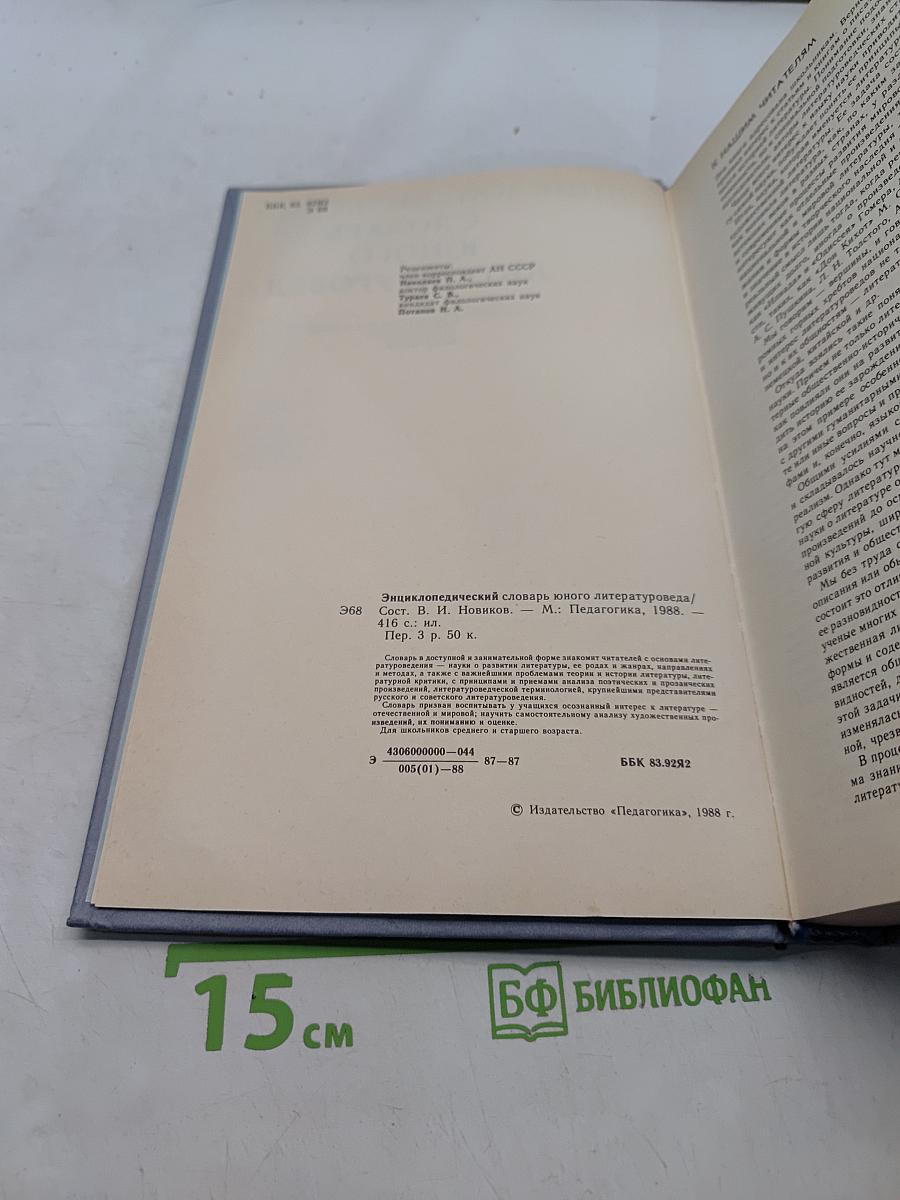 Энциклопедический словарь юного литературоведа