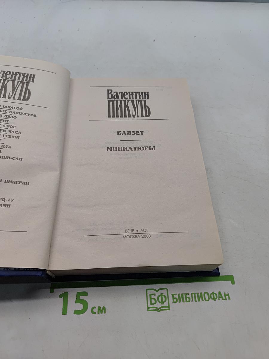 Баязет. Миниатюры