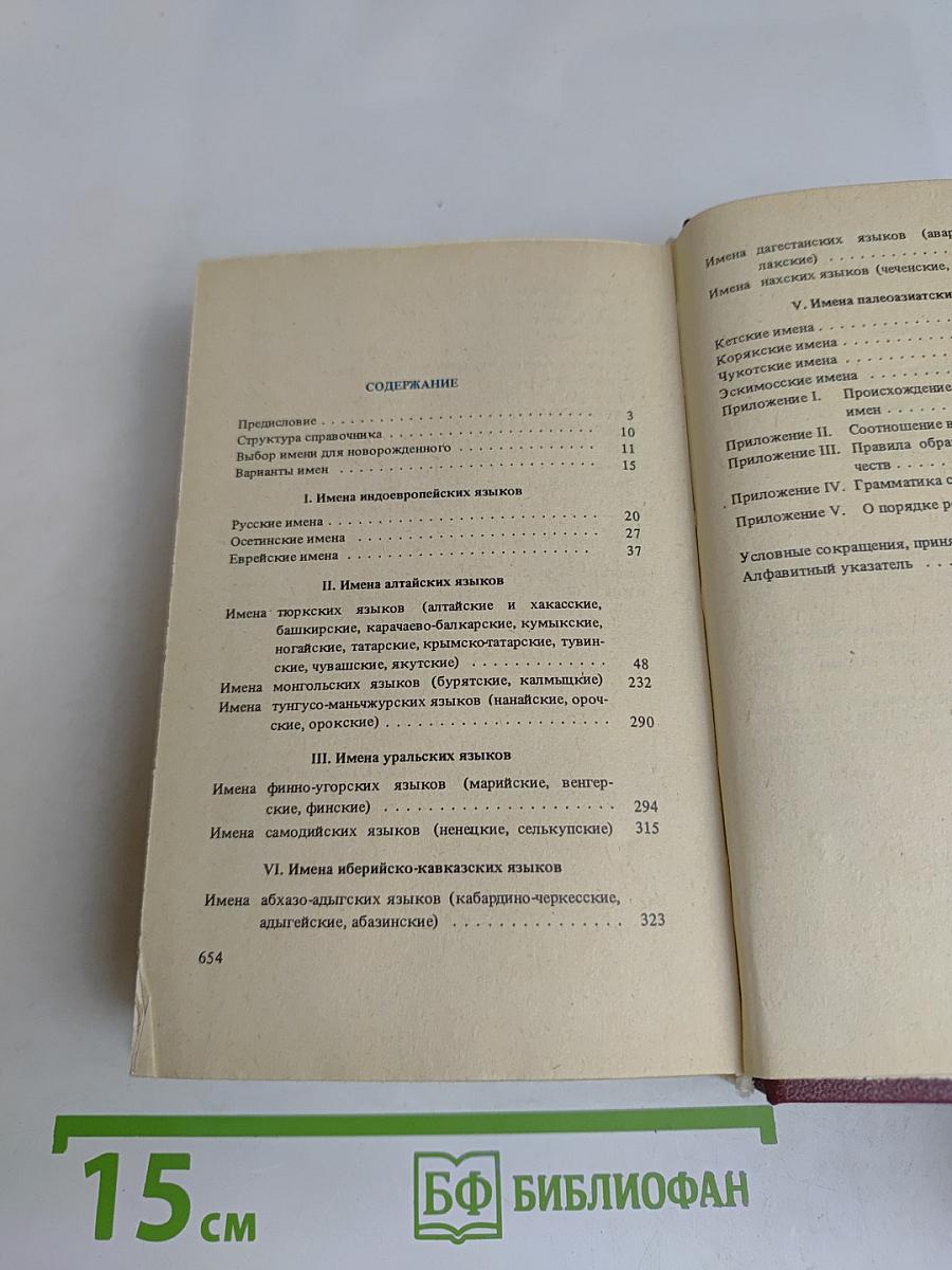 Справочник личных имен народов РСФСР