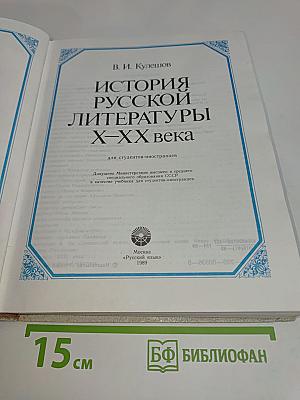 История русской литературы Х-ХХ века
