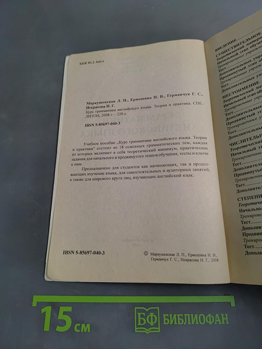 Курс грамматики английского языка. Теория и практика