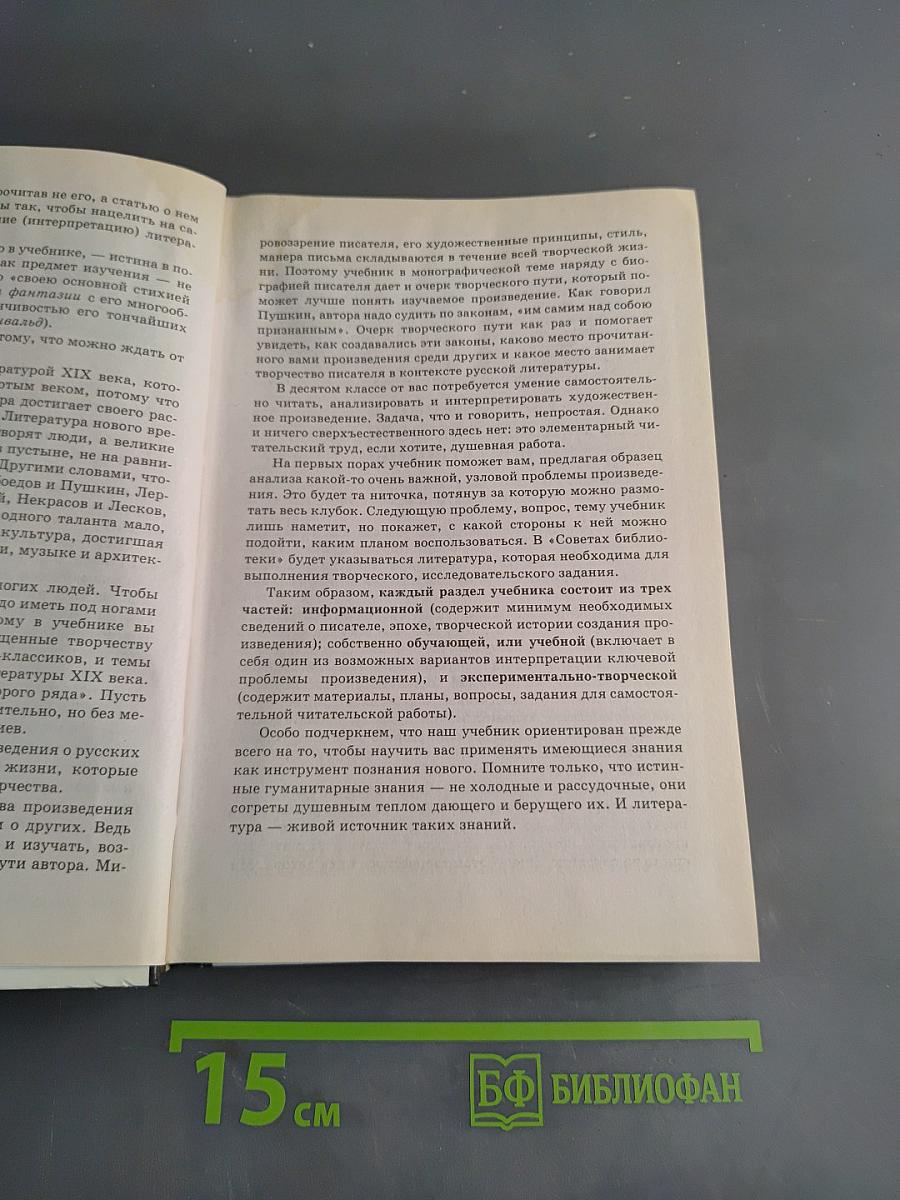 В мире литературы. 10 класс. Учебник для общеобразовательных учреждений