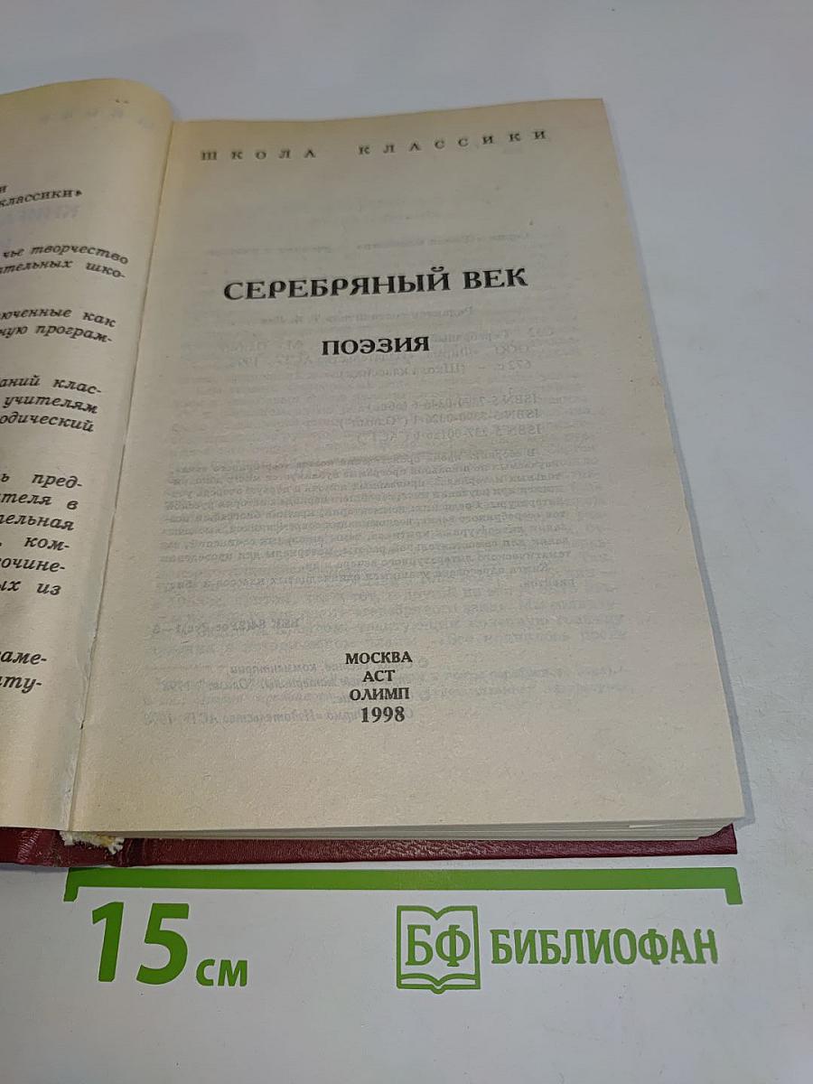 Серебряный век. Поэзия. Книга для ученика и учителя. Критика и комментарии. Темы и развернутые планы сочинений. Материалы для подготовки к уроку