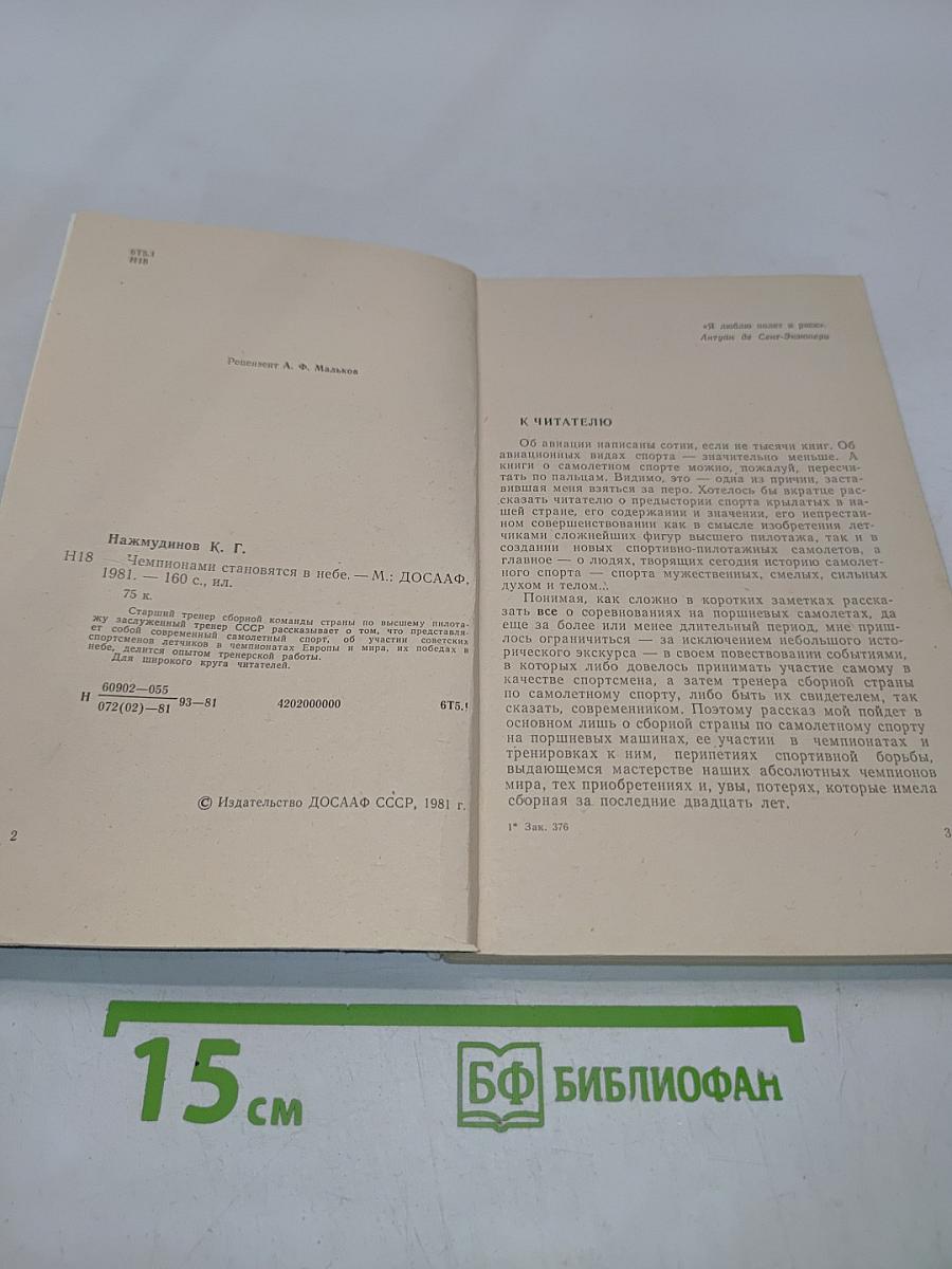 Чемпионами становятся в небе